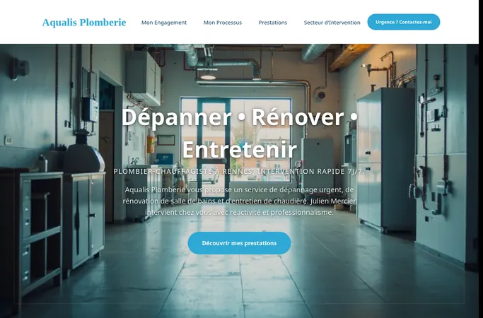 Aperçu de la page d'accueil du site demo-plombier.agentwealthy.com