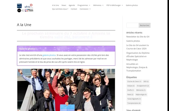 Aperçu de la page d'accueil du site lesitedug4.fr